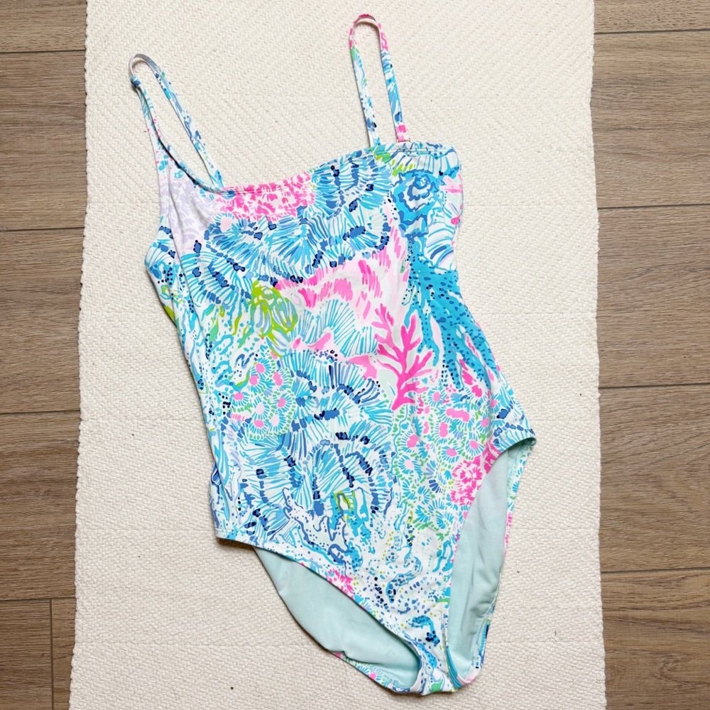 LILLY PULITZER multi Sink or Swim Larue one-piece swimsuit SIZE 8 - Picture 1 of 6